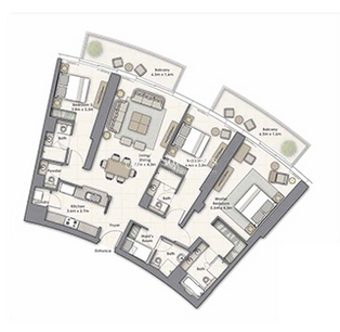 Off-Plan-Blvd Crescent-High Floor-2br