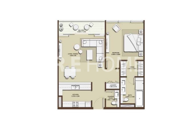 Mulberry At Park Heights 1 Bedroom-6% Premium Including Oqood Er S 7197