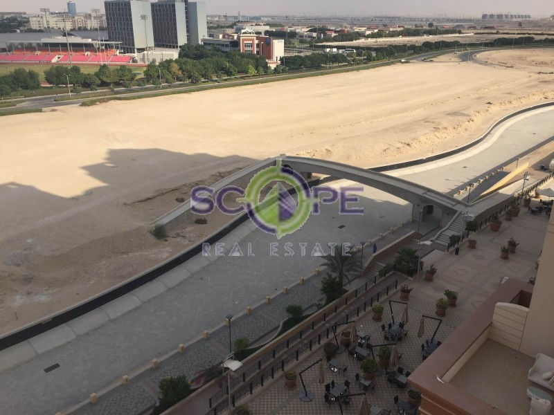 Dubai Sport City European Building One Bedroom Fully Furnished With Beautiful View Of Canal Pool & Golf View For Rent 