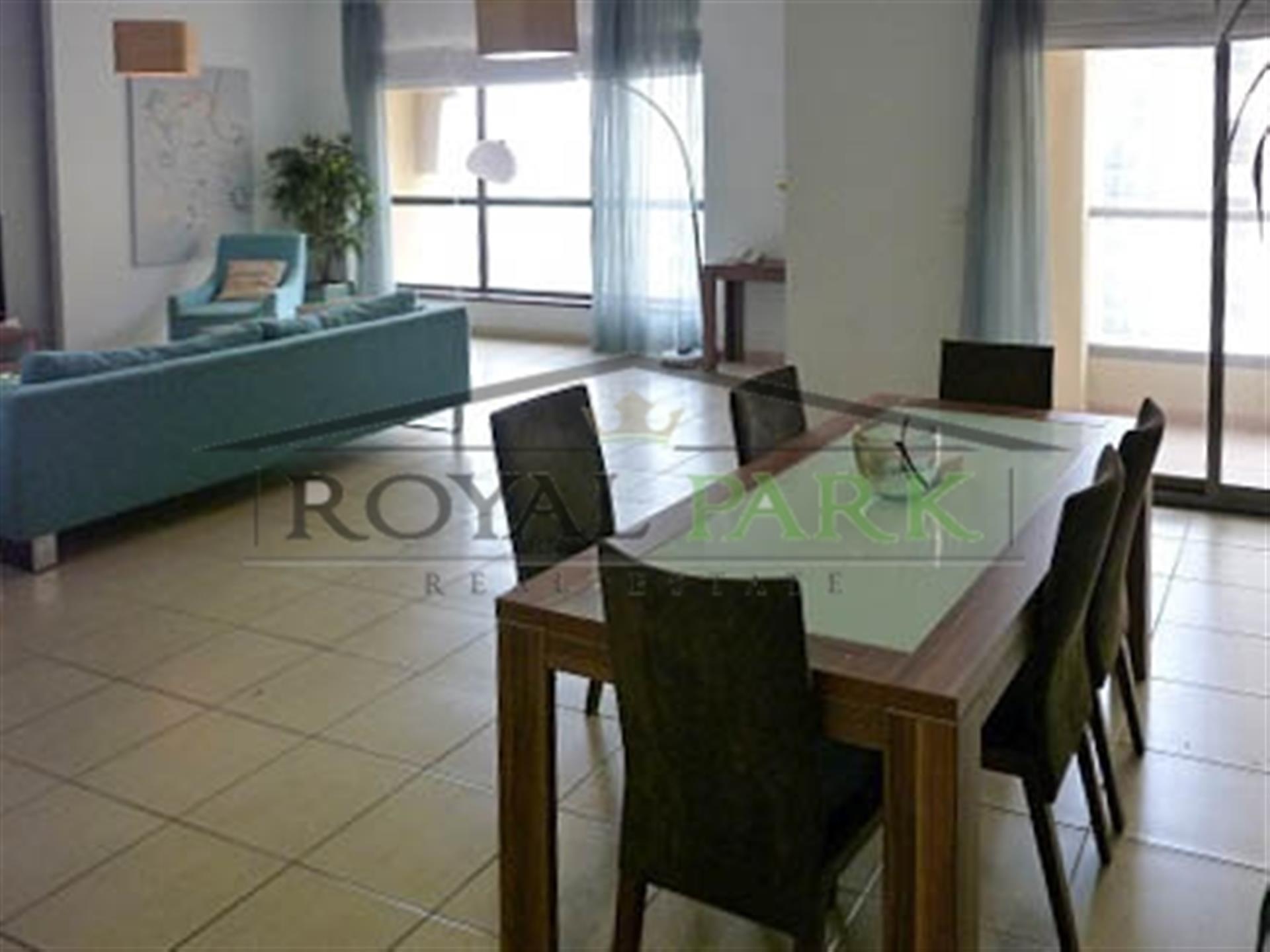 Fully Furnished 3 B/r In Shams Mid Floor With Marina Sea View