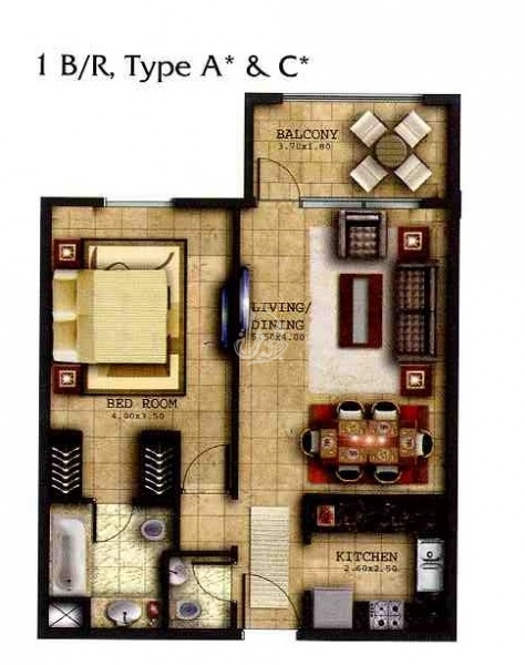 Type C Semi Detached 3 BR Arabella TH in Dubailand